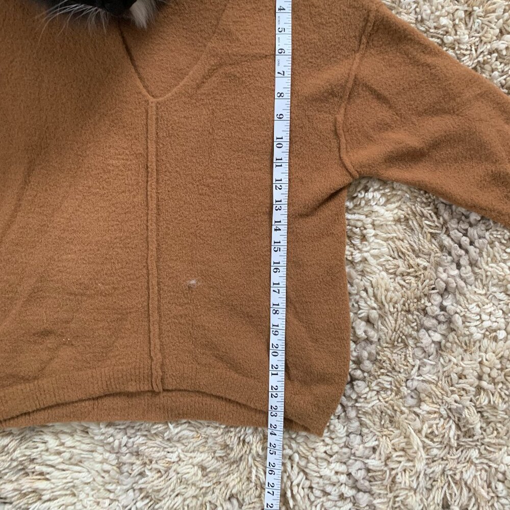 Wilfred Free Hush Knit V Neck Chestnut Brown Sweater - Picture 8 of 9